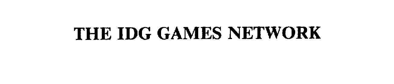 Trademark Logo THE IDG GAMES NETWORK