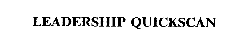 Trademark Logo LEADERSHIP QUICKSCAN