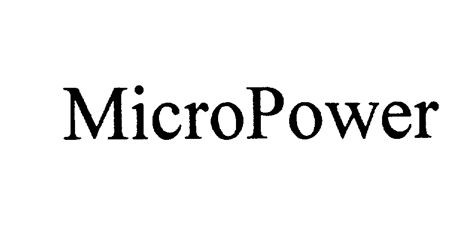 Trademark Logo MICROPOWER