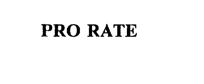  PRO RATE