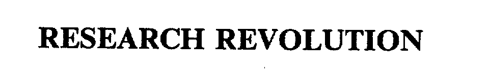 Trademark Logo RESEARCH REVOLUTION