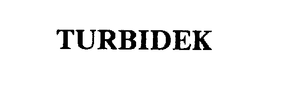 Trademark Logo TURBIDEK