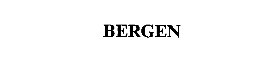 Trademark Logo BERGEN