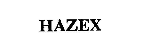 Trademark Logo HAZEX