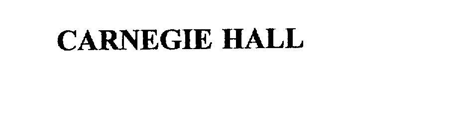 Trademark Logo CARNEGIE HALL