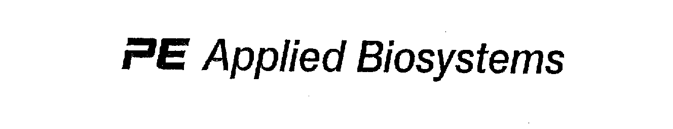 Trademark Logo PE APPLIED BIOSYSTEMS