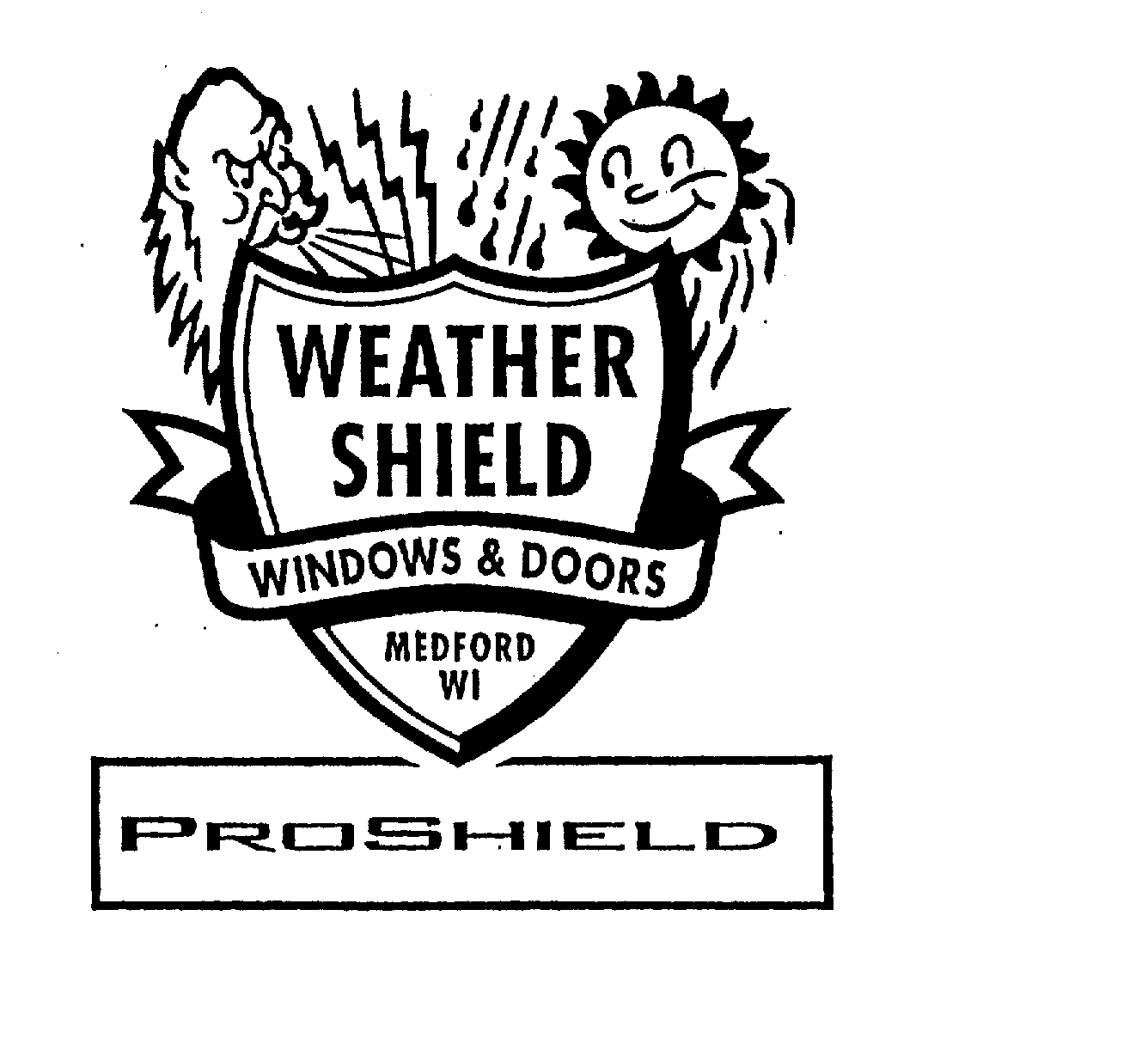 Trademark Logo PROSHIELD WEATHER SHIELD WINDOWS & DOORS MEDFORD WI