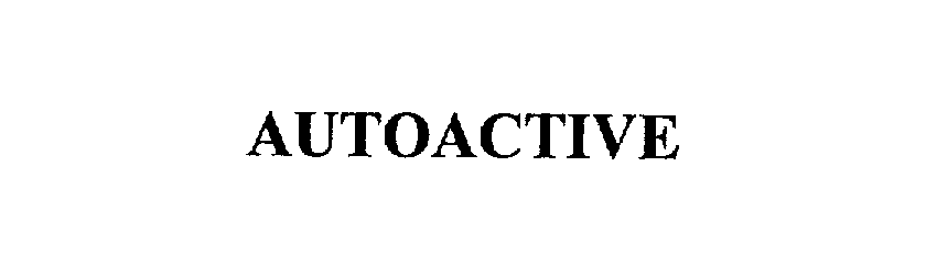 Trademark Logo AUTOACTIVE