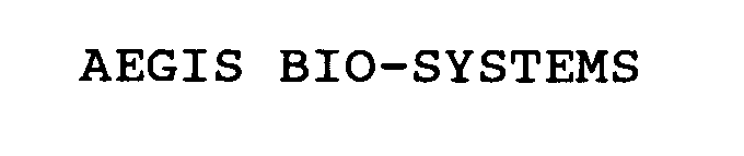 Trademark Logo AEGIS BIO-SYSTEMS