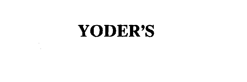 Trademark Logo YODER'S