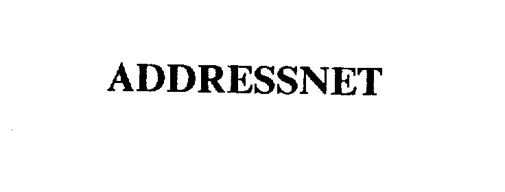 Trademark Logo ADDRESSNET