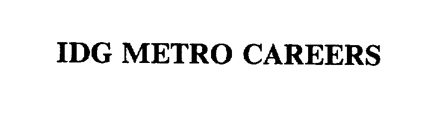 Trademark Logo IDG METRO CAREERS