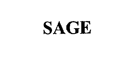 Trademark Logo SAGE