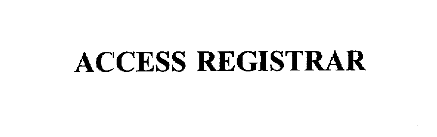 Trademark Logo ACCESS REGISTRAR