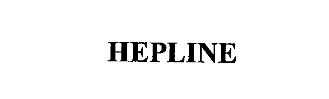 Trademark Logo HEPLINE