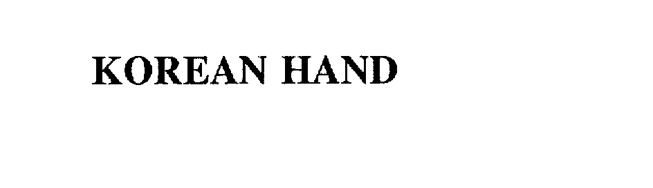 Trademark Logo KOREAN HAND