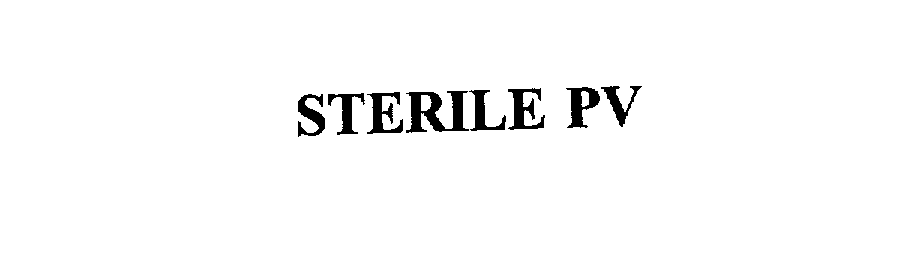 Trademark Logo STERILE PV
