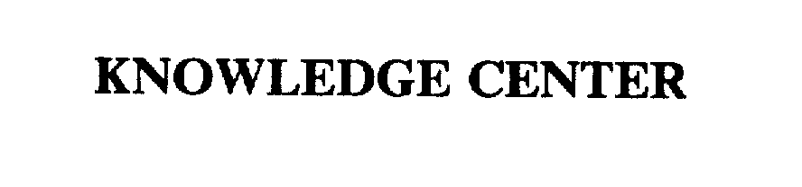 Trademark Logo KNOWLEDGE CENTER
