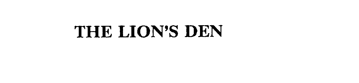 Trademark Logo THE LION'S DEN