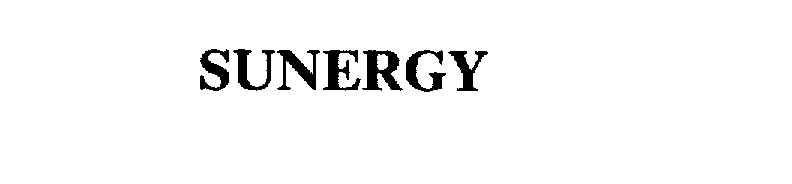 Trademark Logo SUNERGY