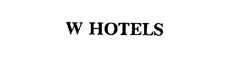 Trademark Logo W HOTELS