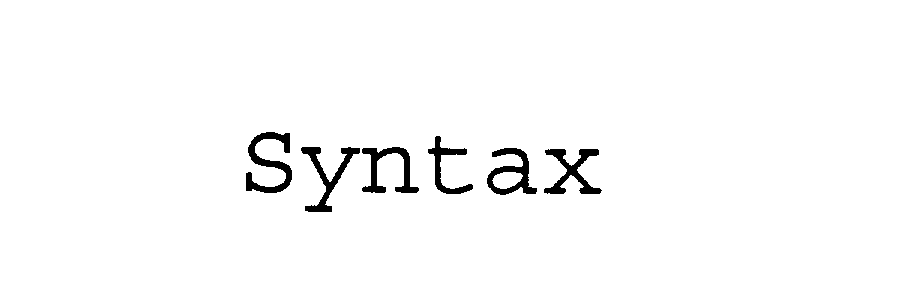 SYNTAX