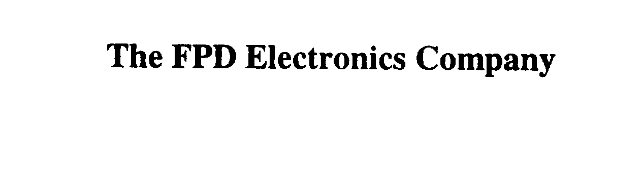  THE FPD ELECTRONICS COMPANY