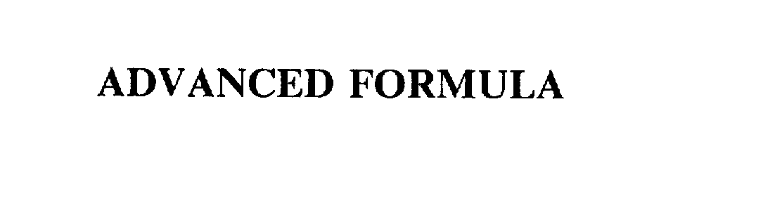 Trademark Logo ADVANCED FORMULA