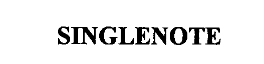 Trademark Logo SINGLENOTE