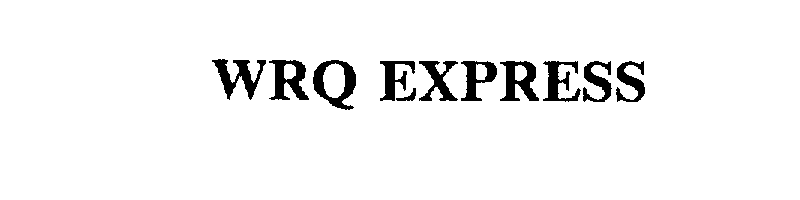 Trademark Logo WRQ EXPRESS