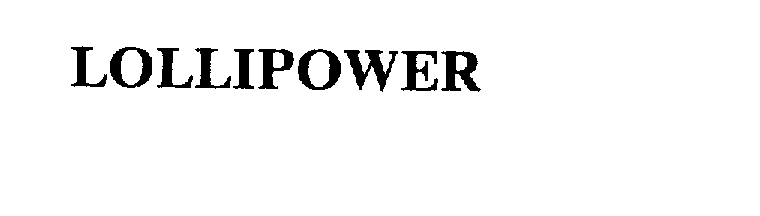 Trademark Logo LOLLIPOWER