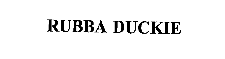 Trademark Logo RUBBA DUCKIE