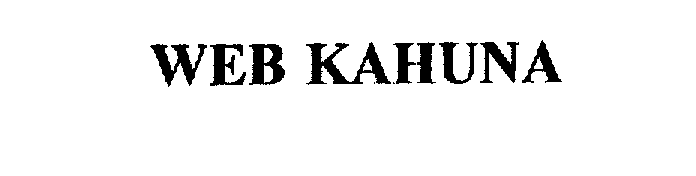 Trademark Logo WEB KAHUNA