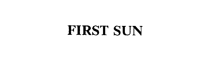 Trademark Logo FIRST SUN