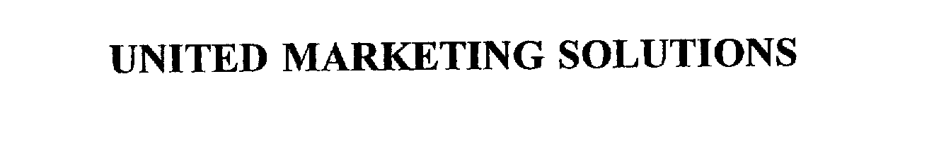 Trademark Logo UNITED MARKETING SOLUTIONS