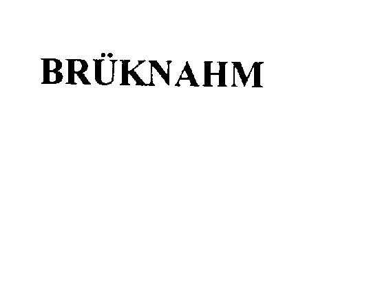 Trademark Logo BRUKNAHM