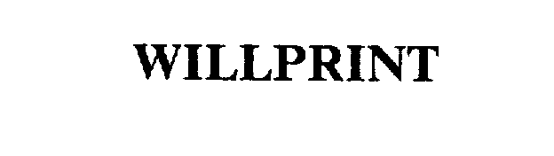 Trademark Logo WILLPRINT