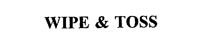 Trademark Logo WIPE & TOSS