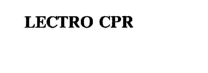 Trademark Logo LECTRO CPR