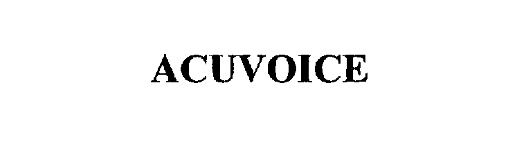 Trademark Logo ACUVOICE