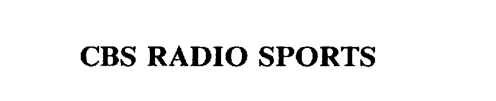 Trademark Logo CBS RADIO SPORTS