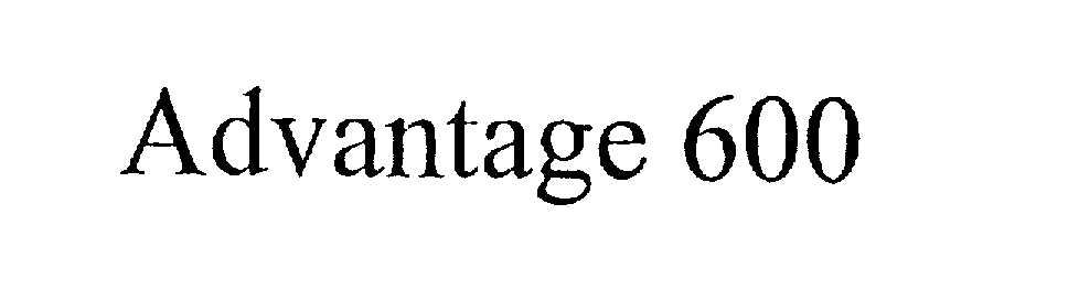 Trademark Logo ADVANTAGE 600