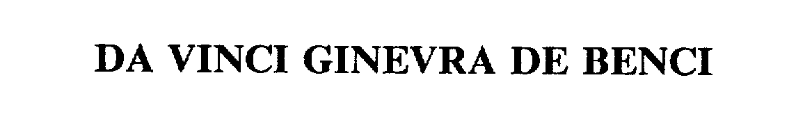 Trademark Logo DA VINCI GINEVRA DE BENCI