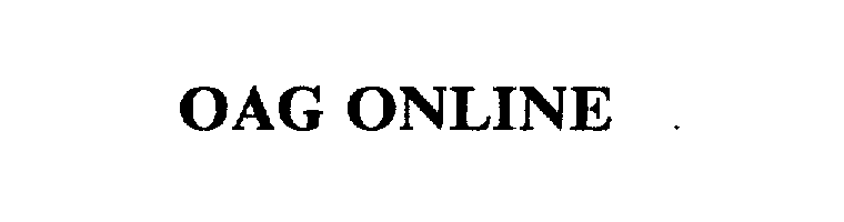 Trademark Logo OAG ONLINE