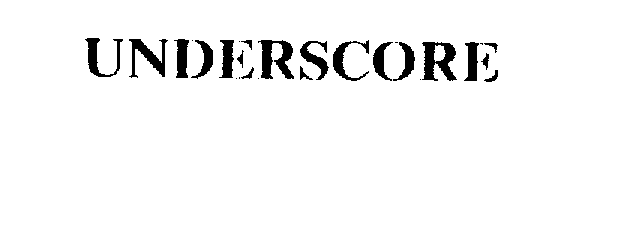 Trademark Logo UNDERSCORE