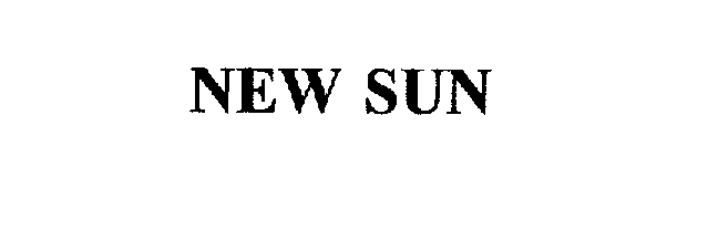 Trademark Logo NEW SUN
