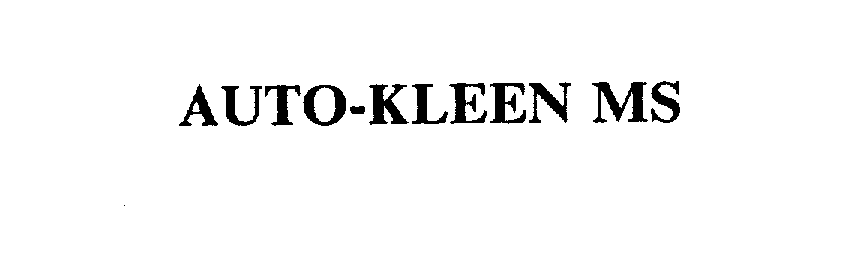 Trademark Logo AUTO-KLEEN MS