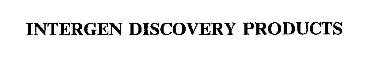 Trademark Logo INTERGEN DISCOVERY PRODUCTS