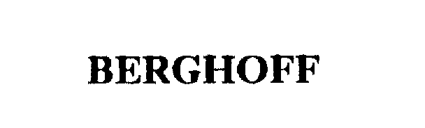 Trademark Logo BERGHOFF