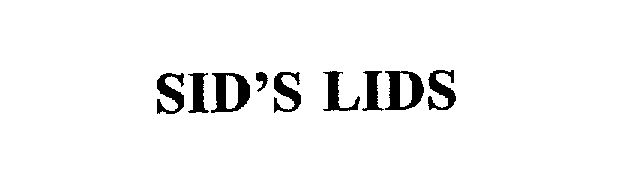 Trademark Logo SID'S LIDS